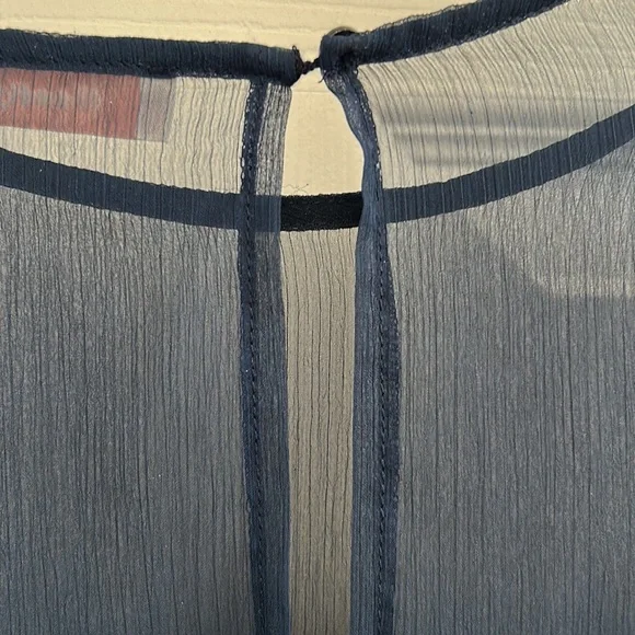 New SeeByChloe Blue Night Georgette Blouse - Picture 7 of 11